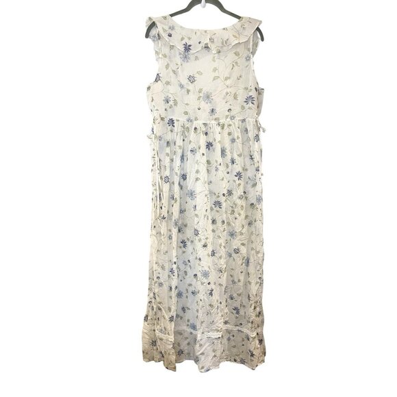 Y2k‎ Victoria’s Secret Country Prairie Floral Maxi Nightgown Cottagecore Lace M - Picture 2 of 7